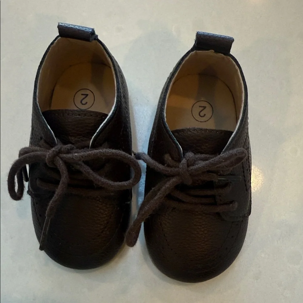 Classic dark brown Kids Shoes